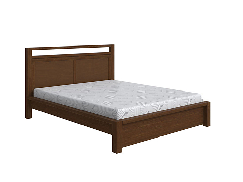 Кровать Fiord - Кровать из массива с декоративной резкой в изголовье.